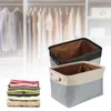 Storage Basket Sundries Underwear Toy Box Canvas Bag Foldable Pet Linen Book Container Laundry Baskets