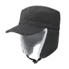 Uomo Donna Morbido pile Cappelli invernali caldi Sherpa foderati con visiera Paraorecchie antivento D0LB Cappellini da ciclismo Maschere