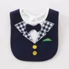 Baby Boys Girls Tuxedo Bibs Bow Tie Gentleman Newborn Dinner Feeding Bib Saliva Towel 3 Layers Waterproofa113486568