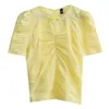 Летняя европейская одежда хлопчатобумажная футболка для девочек сплошной мода свободные сексуальные драпировки женские топы с коротким рукавом дноматы рубашки Te2819a 210421