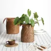 Storage Baskets Laundry Seagrass Wicker Hanging Flower Pot Home Panier Osier Basket for Toys 210609