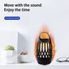 USB Rechargeable Portable Waterproof Party Music Stereo Wireless Bluetooth Audio Flickers LED Flame Speaker Atmosphere Light