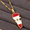 Wholesale Lebanon Map Flag Pendant Necklaces Gold Color Country Jewelry ic National Logo2574714