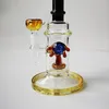 Thick Bong Oil Rig 10 "Bong Narghilè Heady Glass Water Pipe Soffione Perc Tubo dritto 14,5 mm Giunto femmina con ciotola