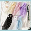 Aessories  Tools Productswomen Chiffon Streamers Bowknot Scrunchie Elastic Hair Bands Rope Ties Ribbon Sweet Girls Aessories1 Drop Delivery