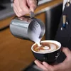 ミルクジャグ304ステンレススチールフロッキングコーヒーピッチャープルフラワーカップカプチーノミルクポットエスプレッソカップラテアートストレージジャグ