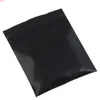 8x12cm (3.25x4.75in) 100pcs New Poly Ethylene Flat Pouch Heat Sealing Black Small Zip Lock Sacchetti di plastica Herb Storagegoods