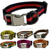 Designer Halsbanden voor Kleine Middelgrote Grote Honden Luxe Verstelbare Zachte Nylon Puppy Halsband met Metalen Gesp 22 Kleur Groothandel B44