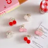 Koreański Kawaii Cute Cherry Hair Clip Claw Clamp Dla Dzieci Dziewczyny Słodki Kraba Krab Pałąk Akcesoria do włosów Nakrycia głowy