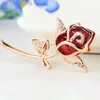 Pins, Brooches Wedding Pins Brooch Women Jewelry Rhinestone Glass Tulip Flower Pin TOA