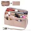 Organisateur de sac à main Sac en feutre Insert Shaper Organisateurs de sacs à main avec fermeture à glissière Convient à toutes sortes de fourre-tout / sacs à main Sacs de toilette cosmétiques FHL274-WLL