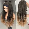 Syntetyczne peruki 3x pudełko na opaskę na głowę Plecione Ombre Blonde Long Braids African Dreadlock Cosplay Wejga Plejanie włosów dla kobiet2132281