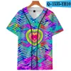 Uomo Summer Baseball Jersey Bottoni T-shirt Stampate in 3D Streetwear Magliette Camicie Abbigliamento Hip Hop Buona qualità 01