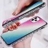 Luxury Bling Glitter Crystal Diamond Gradient Phone Cases For Huawei P30 P40 Pro Mate 30 40 Pro Soft TPU Back Cover Capa Coque