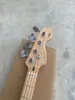 Custom 4 Cordes Flamed Maple Neck Fingerboard Guitare Basse Électrique Matériel Chrome