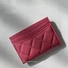 حامل بطاقة الائتمان C Red Calfskin Caviar Wallets أصلي من الرجال نساء حاملي البطاقات COIN POCTE PORTE DES DE LUXE TO2231