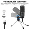 PC 용 USB 마이크 전문 콘덴서 마이크 노트북 녹화 스튜디오 노래 게임 스트리밍 Mikrofon