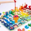 Educational Math Blocks Toys Teaching Aids Figure Matching Puzzle Preschool Geometry Digital Toy Kids Gift W0