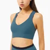 Alto apoio impacto ioga BRA Mulheres cruzam as colheitas sólidas Tops de ginástica Running Fitness Sports Underwear Vestre Sportswear roupas