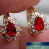 Korean Crystal Earrings Fashion Flowers Stud Earrings For Women Earing Jewelry Gold Plated Earring Earings Kolczyki Pendientes Factory price expert design