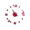 ウォールクロック2021 reloj de pared clock3d diyローマ数アクリルミラーステッカーホームデコア壁画デカールSaat 661gz10