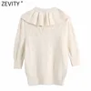 Femmes Sweet Black Bow Churkles Tied Pull Sweater Femelle Chic Perle Perles Perles Pull Sleeve Pull Flueux Tops S671 210416