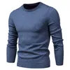 O-neck Pullover Men's Sweater Casual Solid Color Warm Sweater Men Winter Fashion Slim Mens Sweaters 11 Colors 211102