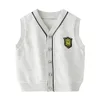 Mudkingdom Baby Boy Spring Boys Vest Jacket monopetto vestiti carino bella e alla moda tinta unita 210615
