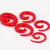 Goth Acryl Ohrringe Spiral Taper Flesh Ohr Tunnel Schwarz Piercing Keilrahmen Expander Stretching Plug Körperschmuck 2mm 5mm 10mm