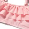 Famille Matching Rose Maillots De Bain Deux Pièces Femmes Enfant Garçon Bébé Fille Maillot De Bain Hommes Shorts Maillot De Bain Maillot De Bain Feminino 210625