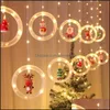 Decorações de Natal Festive Party Fontes Home Jardim Janela Decoração Desejando Esfera Luzes Led Luzes Piscando Corda Luz Starry Xmas Tree