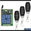 Przełączniki Akcesoria Smart Wiele DC 12 V 24 V 10A 315433 MHZ 4CH CH Wireless Relay RF Odłącznik zdalnego sterowania1 2 3 4 Transmitt RQBSF