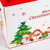 14x14x22cm Candy Cookie Apple Scatole di carta Cioccolato Biscotto Torrone Regalo Scatola di carta Kraft Corda bianca per buon Natale