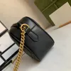 Nieuwe dames echte lederen marmont crossbody tassen luxe ontwerper modemerk handtassen avondcamera cases kaarten kaarten dames schoudertassen