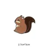 Desenhos animados Squirrel Pine Cone Série Verde Folha Filial Broche Feminino Pares Simples de Decoração Criativa Acessórios de Personalidade Selvagem