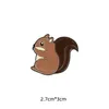 Cartoon Squirrel Pine Cone Series Green Leaf Branch Brooch Female Simple Couple Of Creative Decoration Badges Wild Personality Accessories