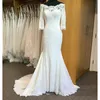 Wspaniałe Suknie ślubne Syrenki Bez Rękawów Koronki Princess Bridal Custom Suknia wykonane Aplikacje
