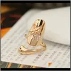 Jewelry Dragonfly Flower Rhinestone Nail Retro Queen Fashion Finger Rings Exquisite Cute Band Ring Gold Sier Drop Delivery 2021 2Scer