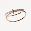 Ice Up Kristall Tennis Armband für Frauen Bling 18k vergoldet Armreif Armreifen Frau Mode Hochzeit Accessoires Geschenk mit Schmuckbeuteln Großhandel