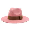 Panama Straw Hat Women sun Hats Ladies Spring Summer sunhat Men Wide Brim Cap mens Jazz caps Woman Fashion outdoor sea beach sunhats Man Chapeau wholesale 2022