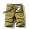 Huncher hommes Cargo Shorts Joggers été 100% coton décontracté tactique pantalons courts militaire grande taille noir hommes 210716