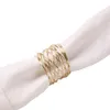 Metal wire Napkin Ring Napkins buckle Wrap Serviette Holder For Wedding Banquet Party Table Home Decoration