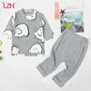 LZH Roupas de Outono para Bebé 0 a 24 Meses Bebê Bebê Bebê Sets 2021 Recém-nascido Bebê Boy Sports Terno Kids Tracksuit Terno infantil G1023