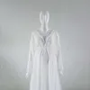 Boho кружевные родильные платья платья с длинным рукавом V-образным вырезом беременности платье для фотосессии Maxi платье Q0713