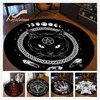 Round Rug Satanic Cat Goat Impaled Throne Area Atheist Carpet Bath Mat Black Living Room Home Decoration