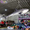 Factory direct 3x1.75x1mH advertising inflatable hung shark models with lights blow up marine animal balloons for ocean party event decoration toys sports