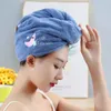 Handtuch Frauen Mädchen Magic Mikrofaser Duschhaube Badehüte für trockenes Haar Schnell trocknend weich Lady Turban Kopf