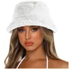 Широкие Breim Hats Bucket Hat Мода Сплошной Цвет Зимний Толстый Теплый Искусственный Мебель Плюшевые Женщины Шерстяные Флисовые Дамы Panamas Sun Caps #GM