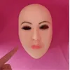 Rolig realistisk kvinnlig mask för Halloween Human Female Masquer Dress Head Face Hood Sexig flicka Crossdress Costume Cosplay4683532