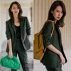 Business Women 2 Piece Pant Set Spring Single-breasted Blazers Coat + Ol Office Ladies Pencil Brousers Suit 210518